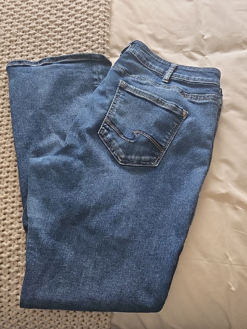Silver Jeans dark blue denim Suki Slim Boot Size 20
